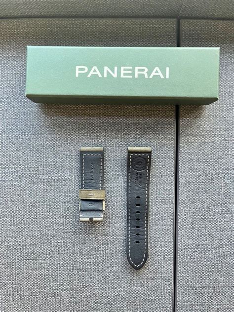 neues produkt panerai officine leather strap assolutamente black calf|Panerai Black Calf Strap 22/18 .